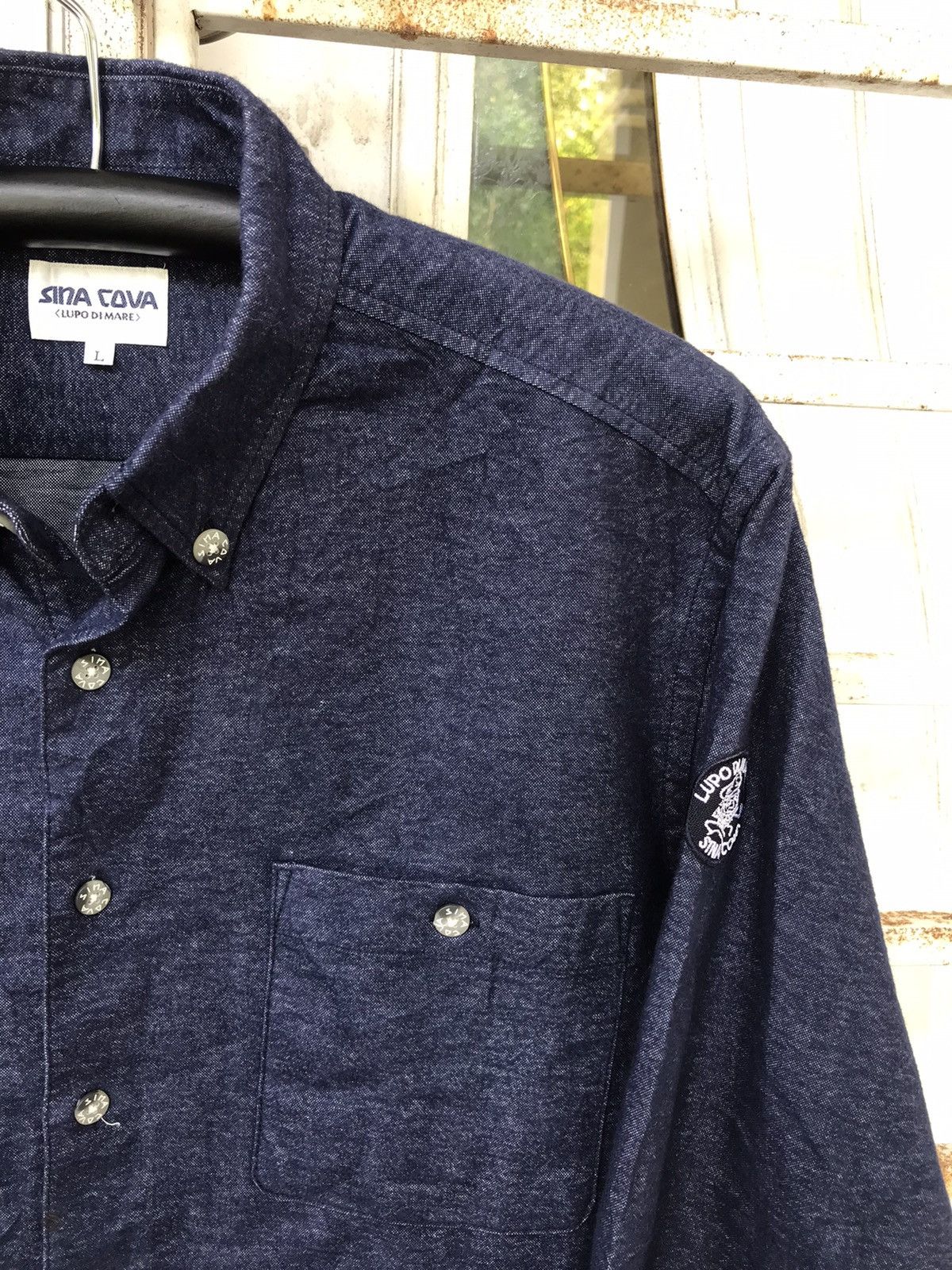 Designer × Japanese Brand SINO COVA Japan Designer Spell Out Embroidery Shirt Size US L / EU 52-54 / 3 - 7 Thumbnail