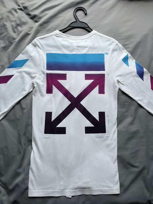 off white gradient tee white