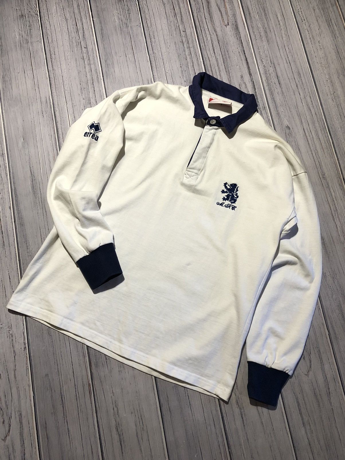 Errea Vintage Errea Middlesbrough 90s Polo Shirt Long Sleeve Size US M / EU 48-50 / 2 - 1 Thumbnail