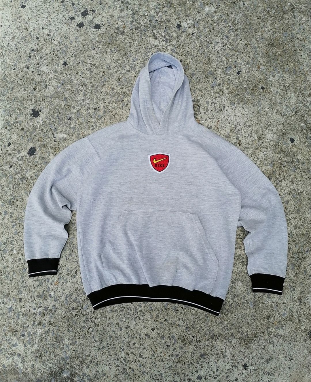 Nike × Vintage Vintage 90s Nike Center Logo Hoodie Size US M / EU 48-50 / 2 - 1 Thumbnail