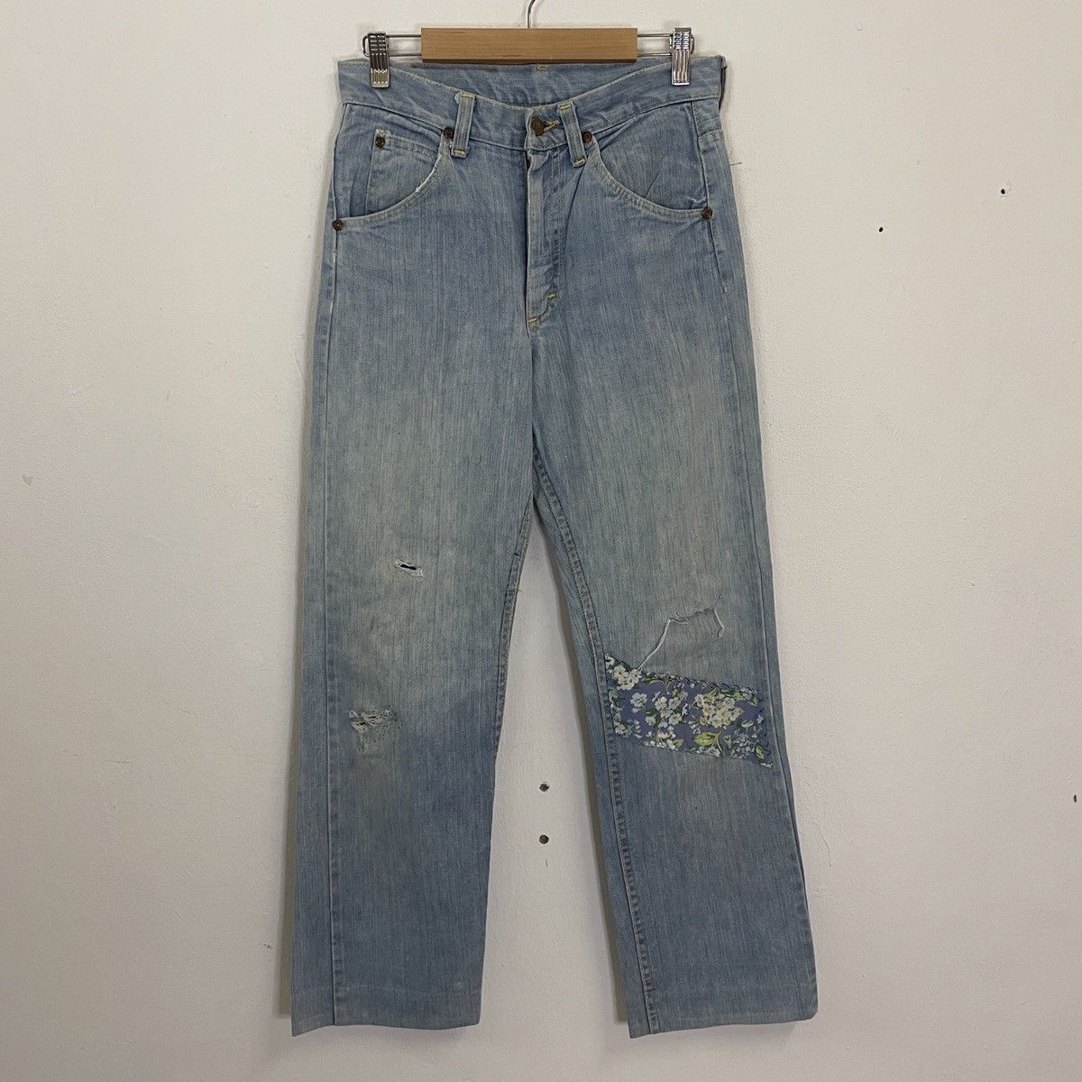 Lee Vintage 90s Lee Distressed Denim Pants Size US 28 / EU 44 - 1 Thumbnail