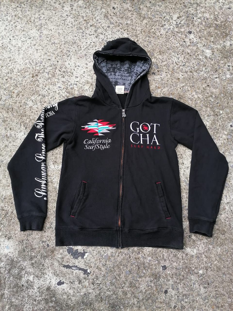 Gotcha Gotcha Embroidered Zipper Hoodie Size US S / EU 44-46 / 1 - 4 Thumbnail