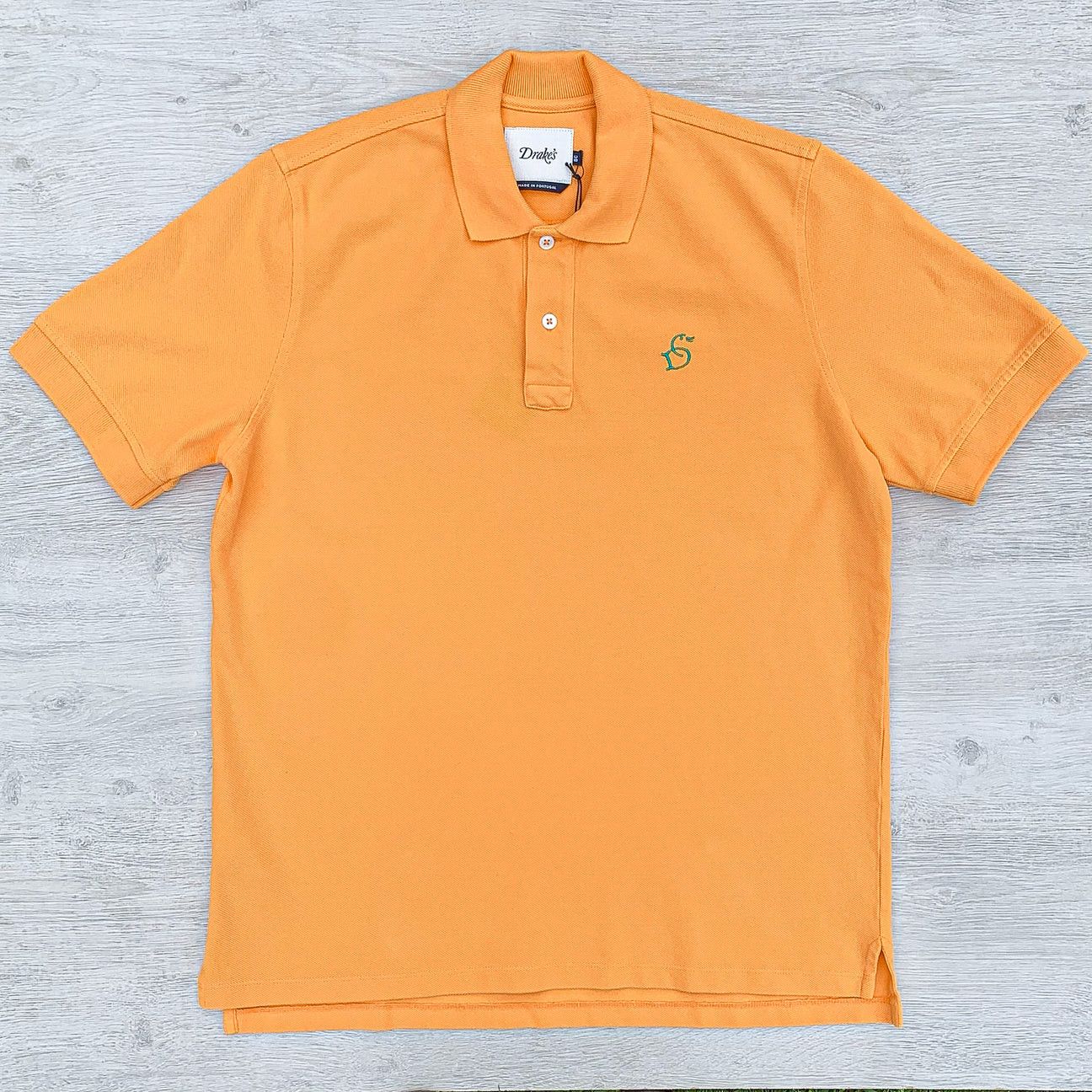 Drake's DRAKE'S Duck Logo Embroidered Cotton Polo Shirt Yellow Size US S / EU 44-46 / 1 - 1 Thumbnail