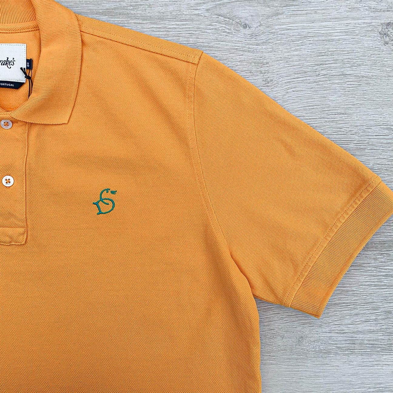 Drake's DRAKE'S Duck Logo Embroidered Cotton Polo Shirt Yellow Size US S / EU 44-46 / 1 - 3 Thumbnail