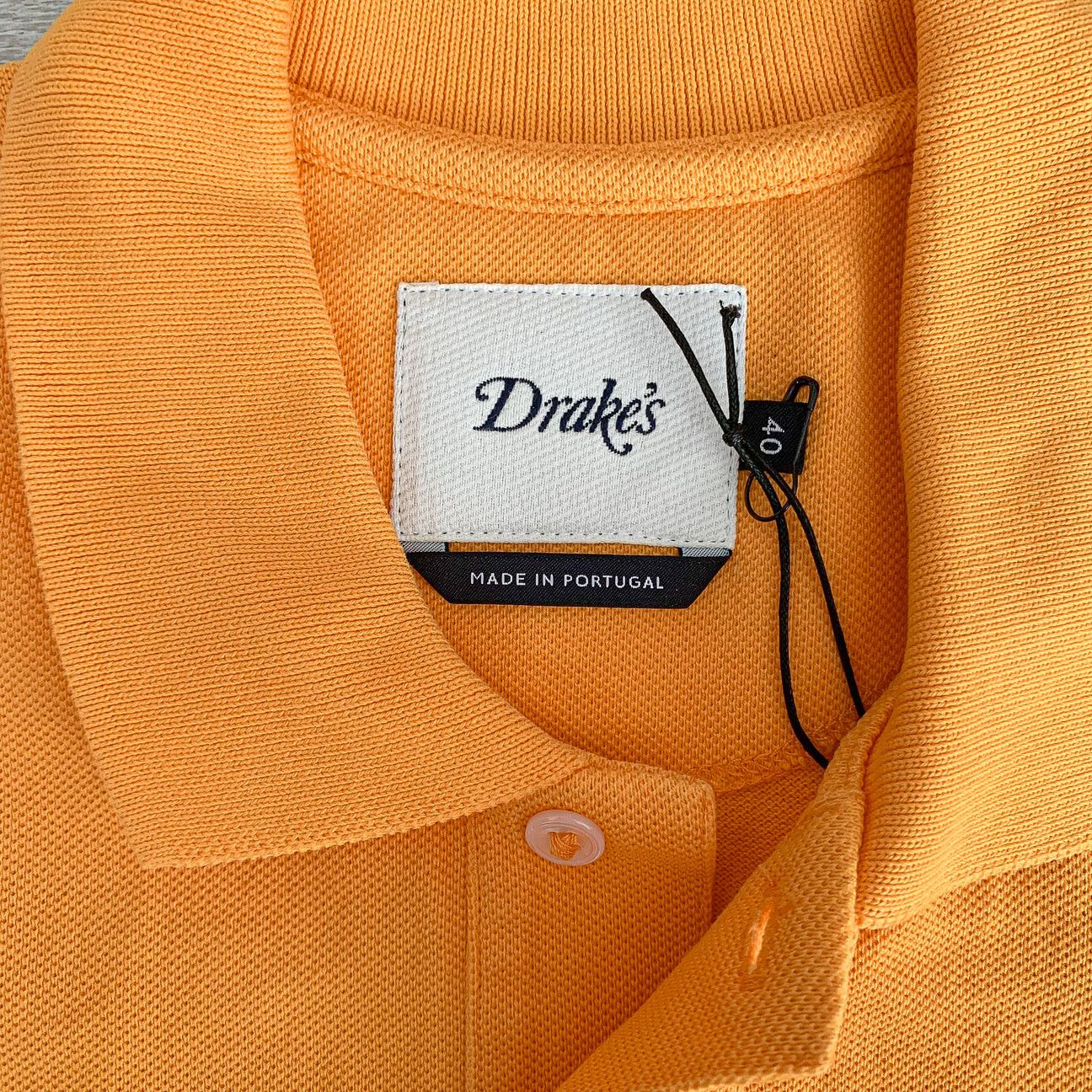 Drake's DRAKE'S Duck Logo Embroidered Cotton Polo Shirt Yellow Size US S / EU 44-46 / 1 - 6 Thumbnail