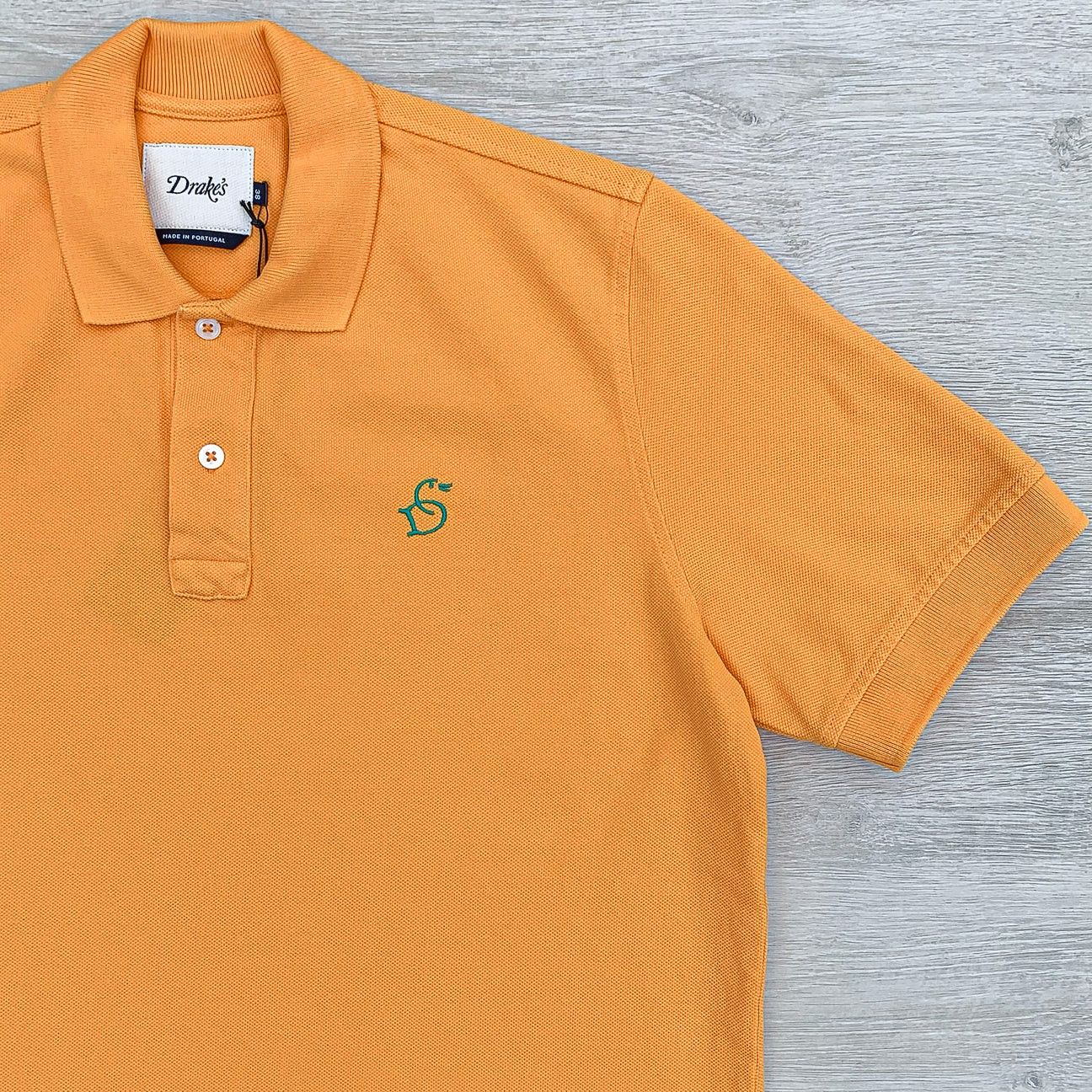 Drake's DRAKE'S Duck Logo Embroidered Cotton Polo Shirt Yellow Size US S / EU 44-46 / 1 - 5 Thumbnail