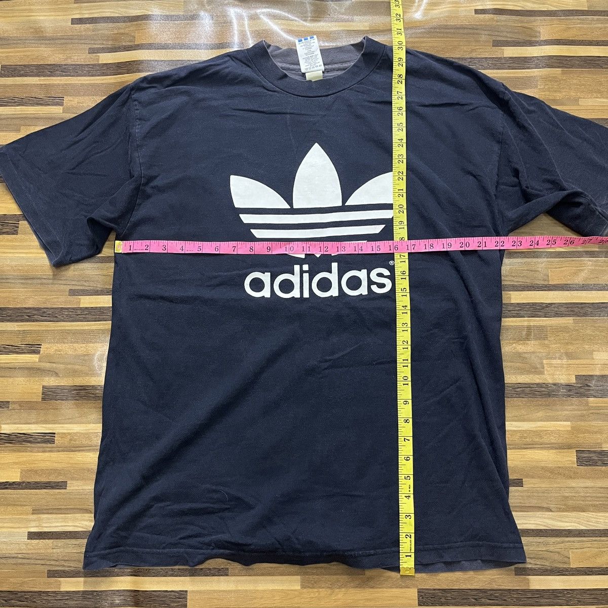 Adidas × Vintage Vintage 1980s Adidas Trefoil TShirt Single Stitch Size US L / EU 52-54 / 3 - 5 Thumbnail