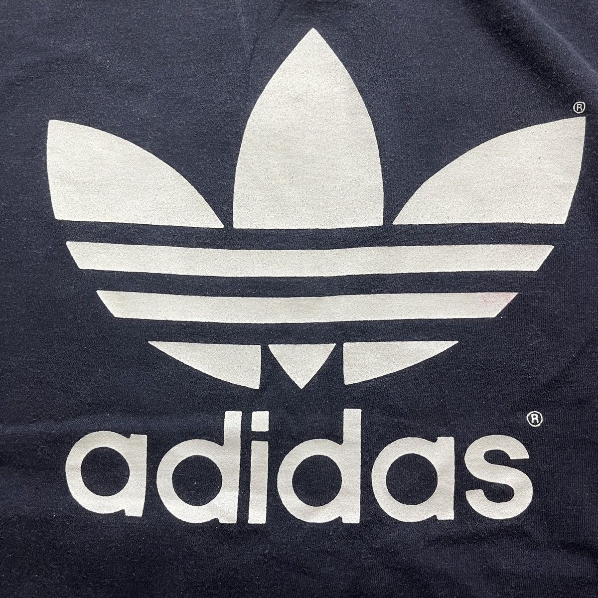 Adidas × Vintage Vintage 1980s Adidas Trefoil TShirt Single Stitch Size US L / EU 52-54 / 3 - 8 Thumbnail