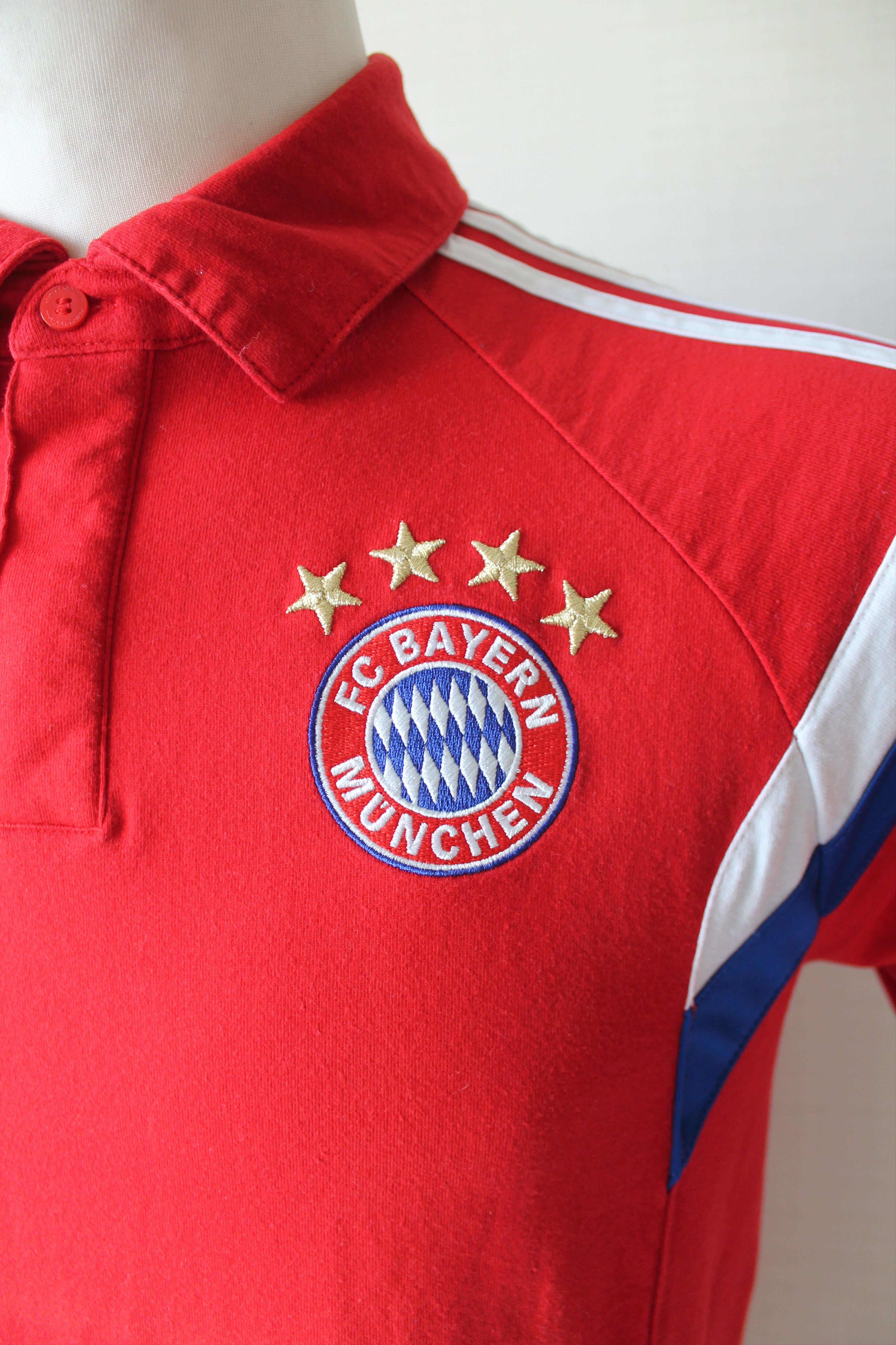 Adidas 2014 Bayern Munich Training Cotton Polo Shirt Munchen Size US S / EU 44-46 / 1 - 4 Thumbnail