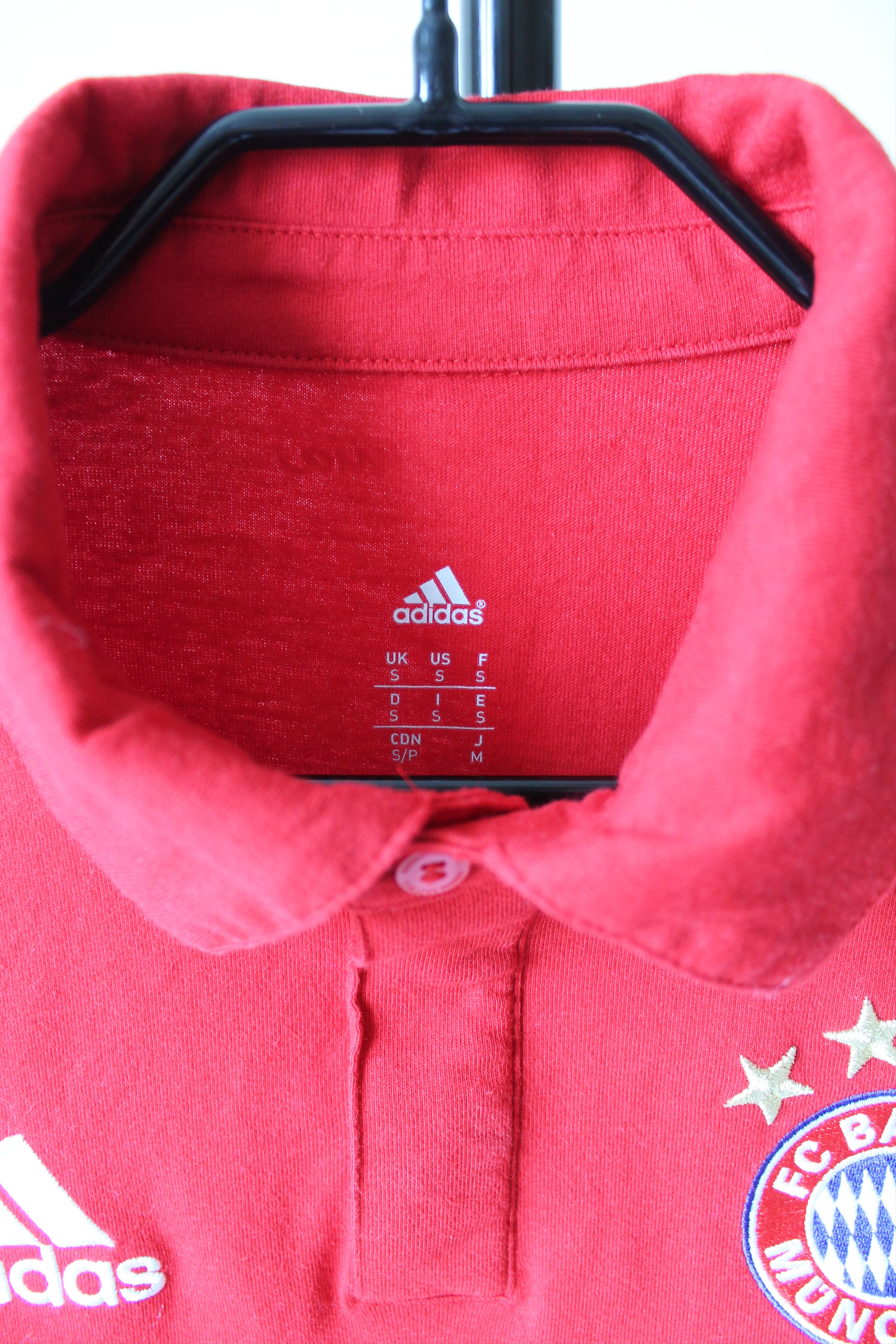 Adidas 2014 Bayern Munich Training Cotton Polo Shirt Munchen Size US S / EU 44-46 / 1 - 8 Thumbnail