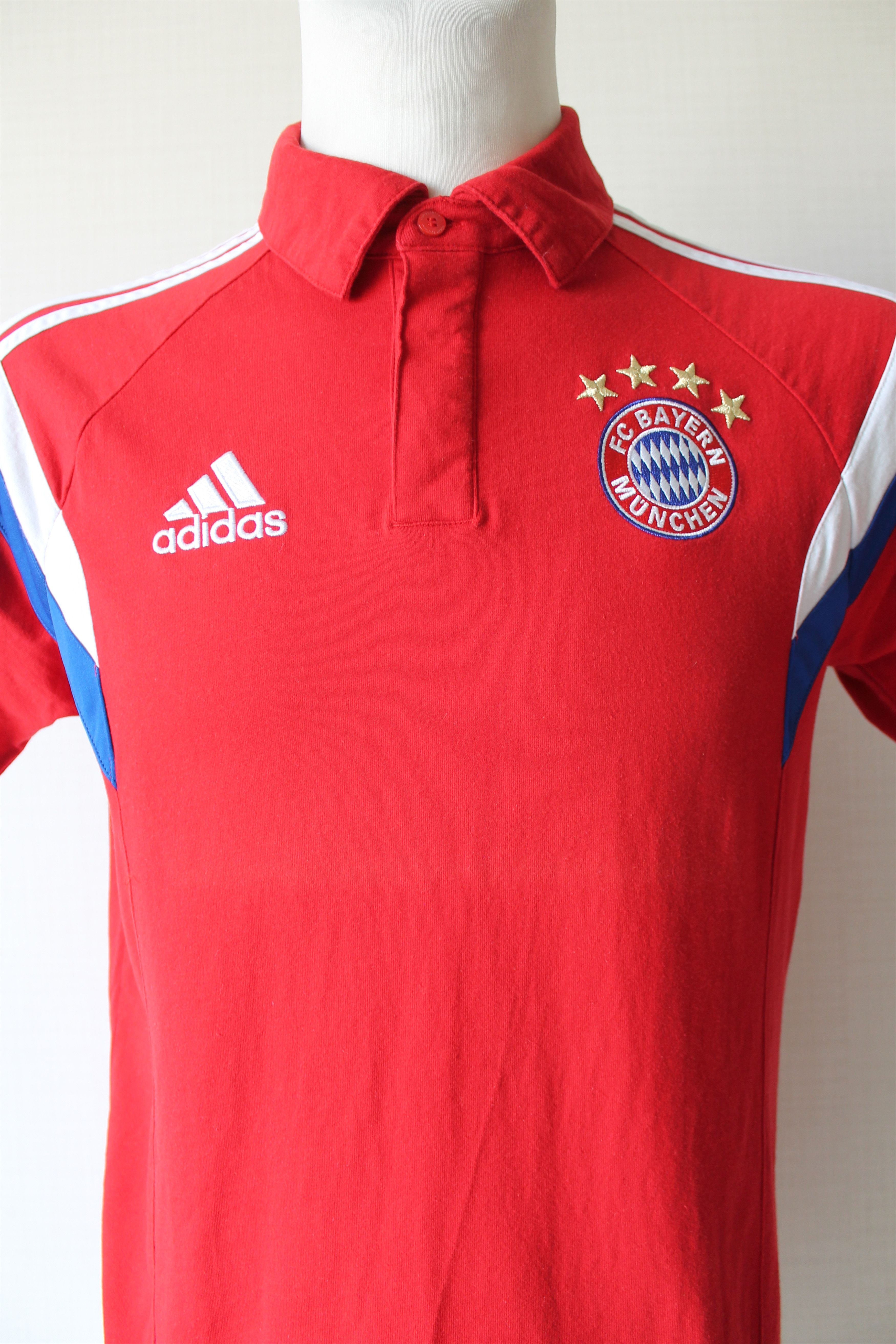 Adidas 2014 Bayern Munich Training Cotton Polo Shirt Munchen Size US S / EU 44-46 / 1 - 2 Thumbnail