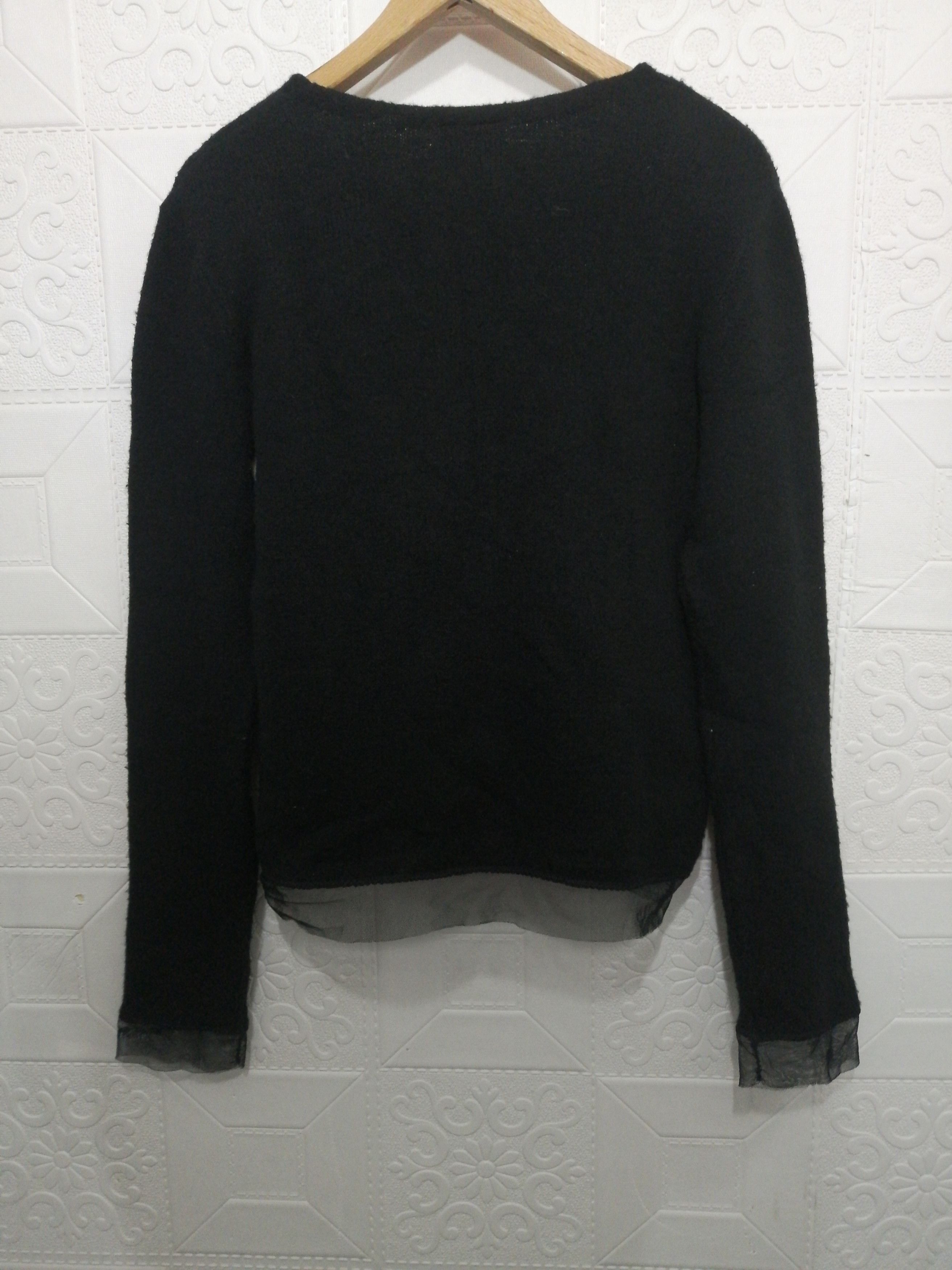 Designer × Versace Versace Black long sleeve crop top Size S / US 4 / IT 40 - 6 Thumbnail