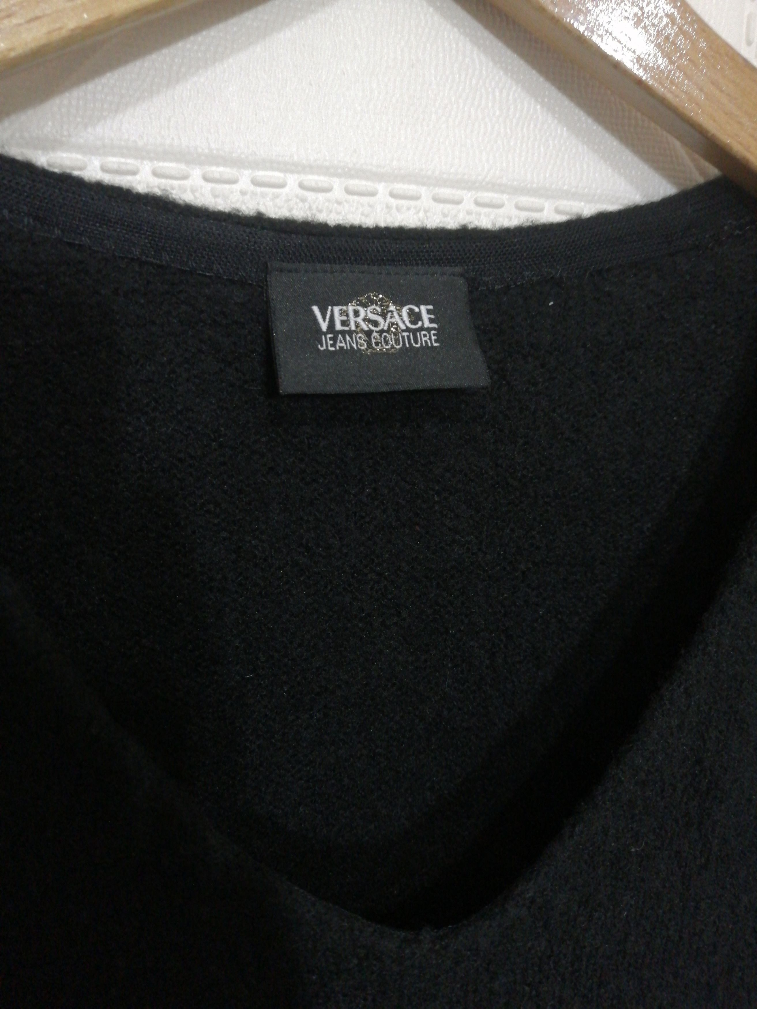 Designer × Versace Versace Black long sleeve crop top Size S / US 4 / IT 40 - 5 Thumbnail