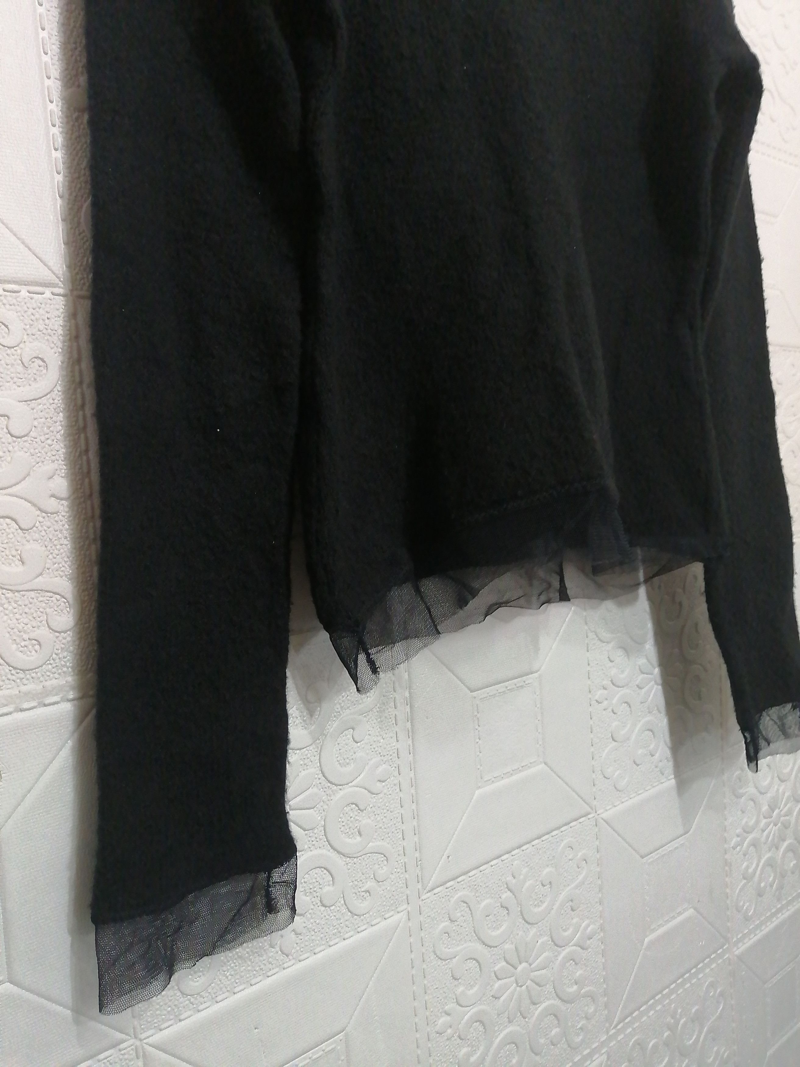 Designer × Versace Versace Black long sleeve crop top Size S / US 4 / IT 40 - 3 Thumbnail