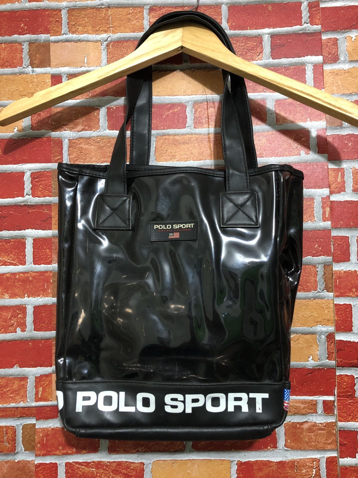 Vintage Vintage Polo Sport Ralph Lauren Clear Black Tote Bag Size ONE SIZE - 1 Thumbnail