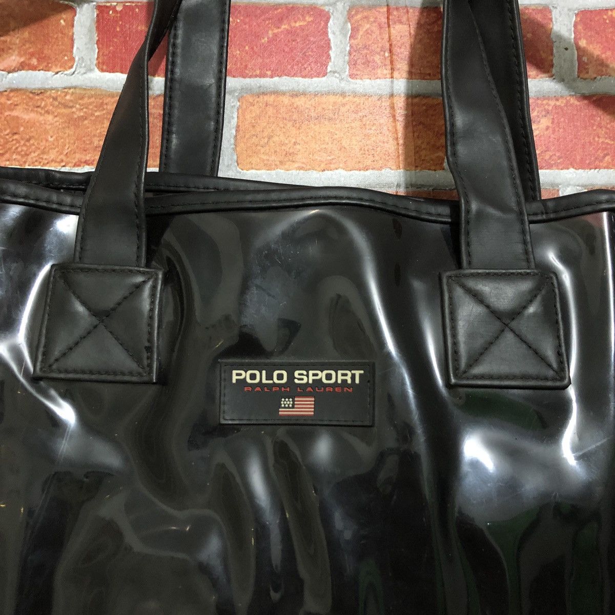 Vintage Vintage Polo Sport Ralph Lauren Clear Black Tote Bag Size ONE SIZE - 2 Thumbnail