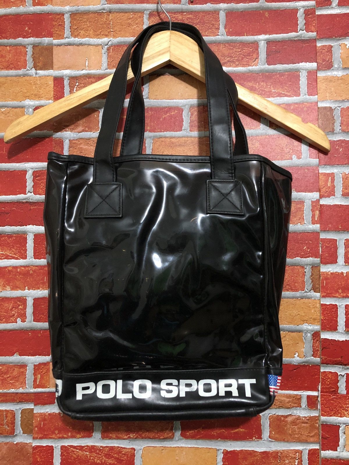 Vintage Vintage Polo Sport Ralph Lauren Clear Black Tote Bag Size ONE SIZE - 3 Thumbnail