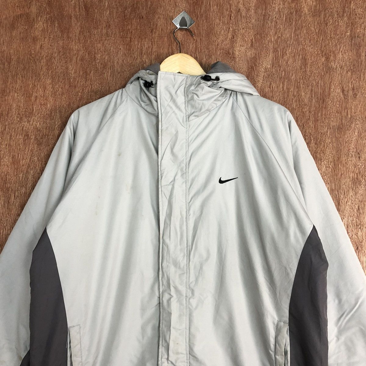 Nike Nike Grey Small Logo long Jacket winter season #H211 Size US M / EU 48-50 / 2 - 2 Thumbnail