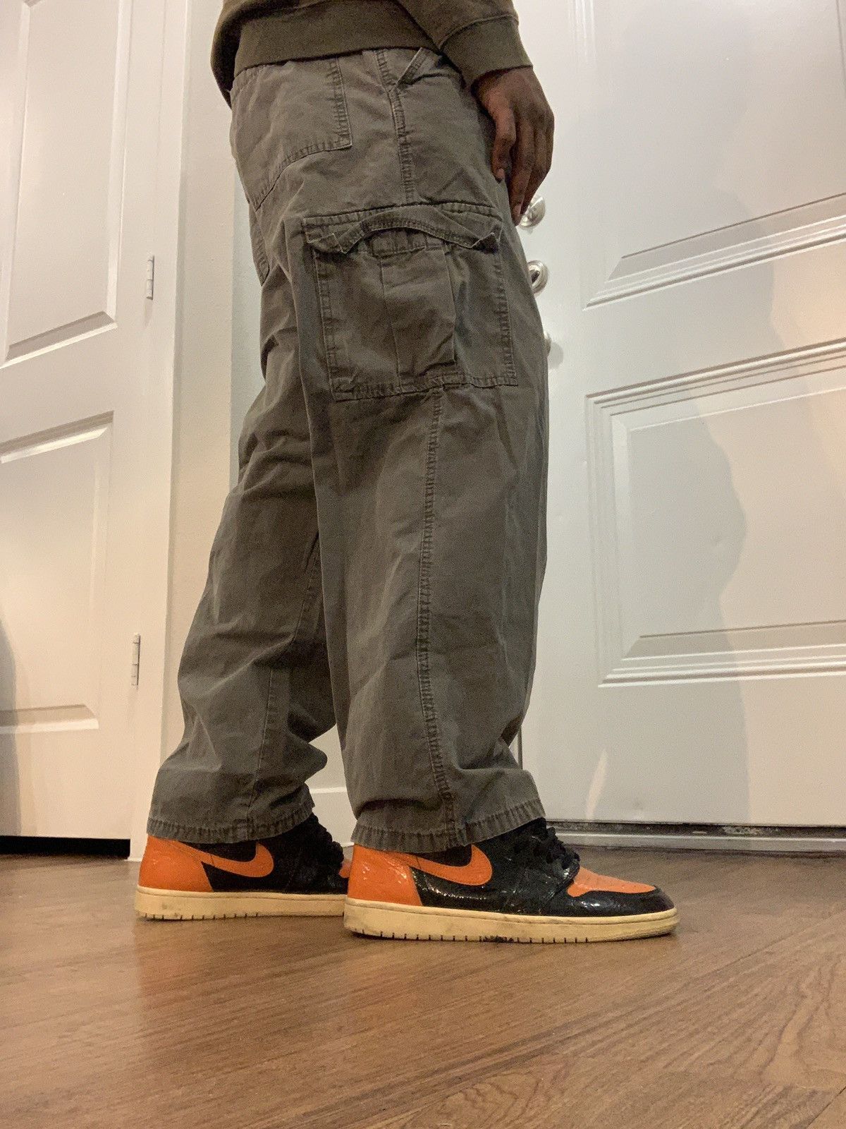 Japanese Brand Vintage Grey Wrangler Cargo Pants Size US 36 / EU 52 - 2 Thumbnail