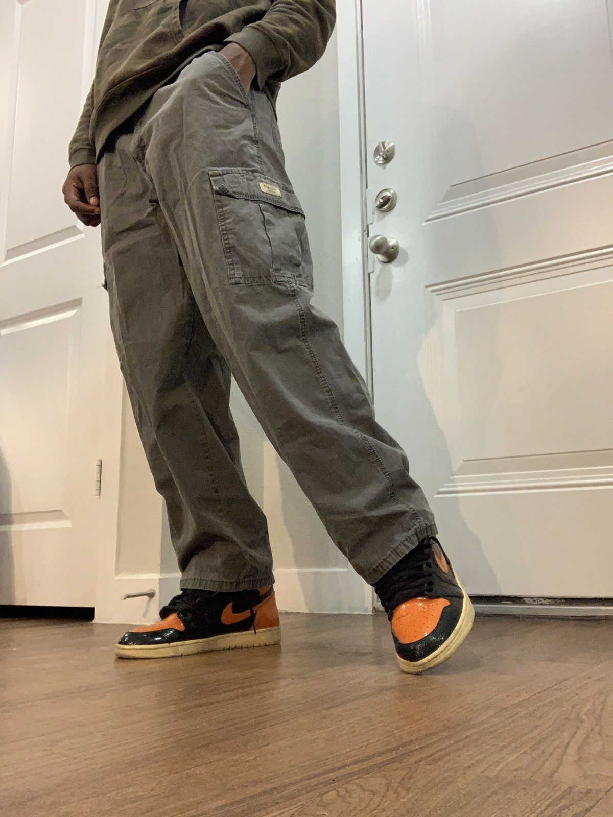 Japanese Brand Vintage Grey Wrangler Cargo Pants Size US 36 / EU 52 - 1 Thumbnail