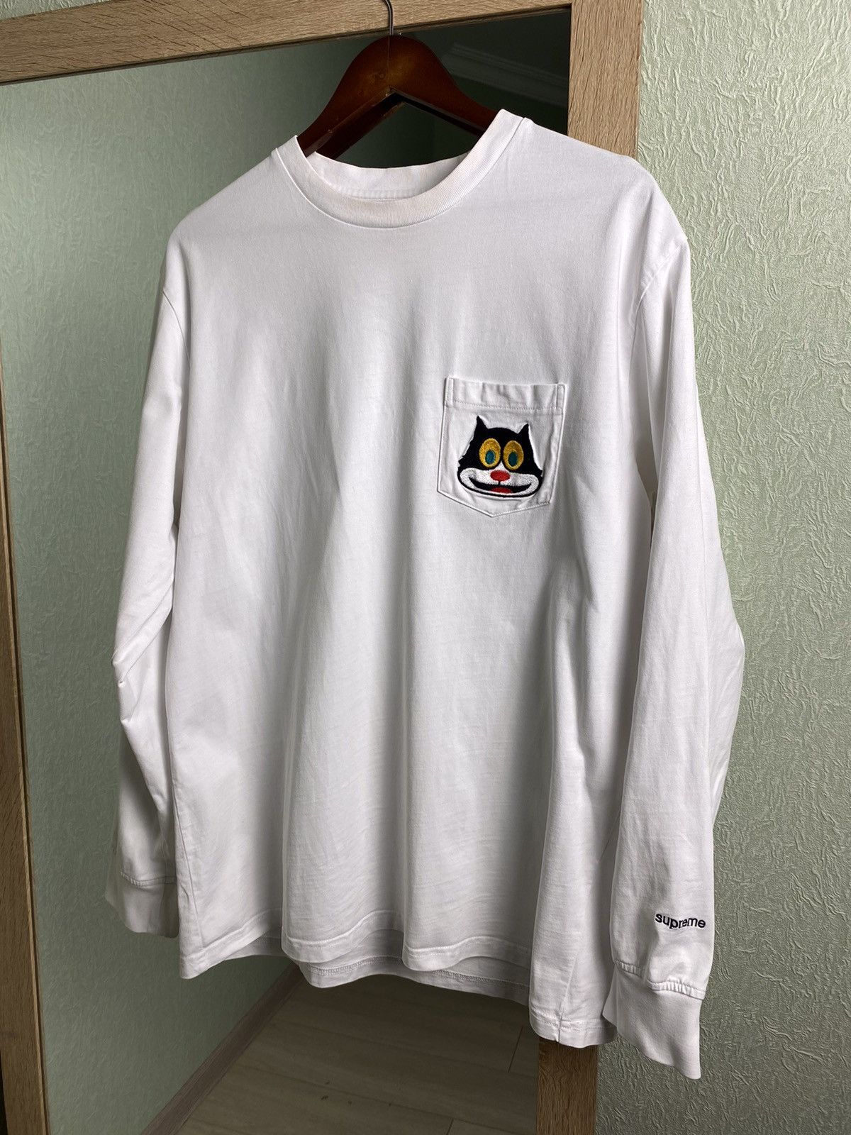 Supreme Cat L S Pocket Tee | Grailed