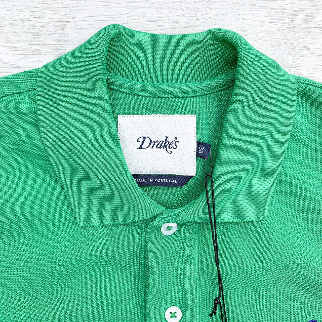 Drake's DRAKE'S Green Duck Logo Embroidered Cotton Piqué Polo Shirt Size US XS / EU 42 / 0 - 7 Thumbnail