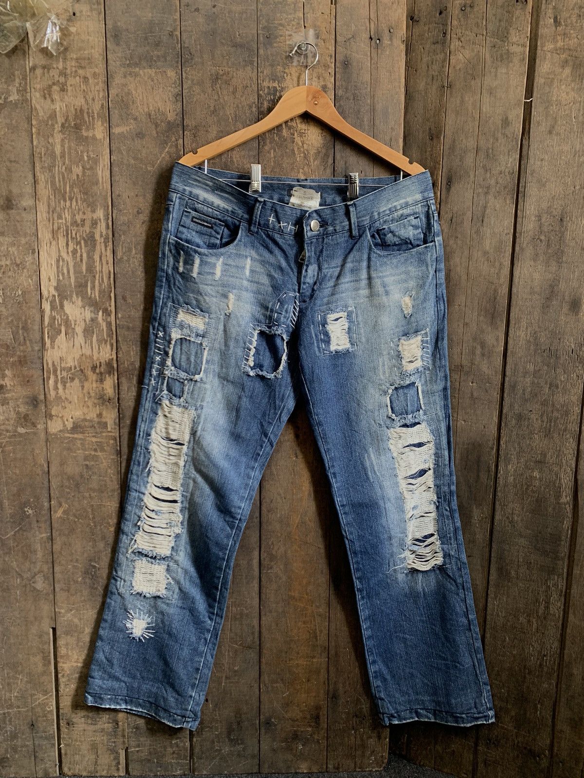 Dolce & Gabbana Dolce & Gabbana Distressed Denim Jeans Size US 36 / EU 52 - 16 Thumbnail