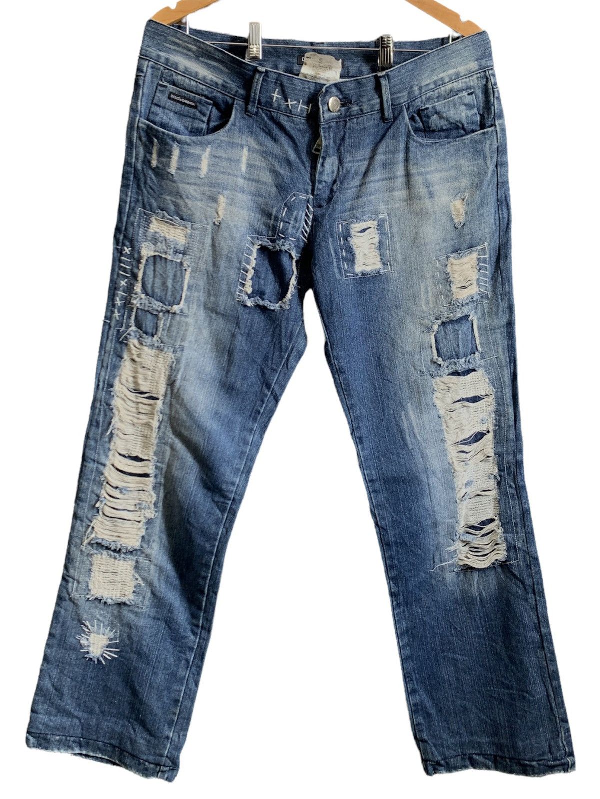 Dolce & Gabbana Dolce & Gabbana Distressed Denim Jeans Size US 36 / EU 52 - 1 Thumbnail