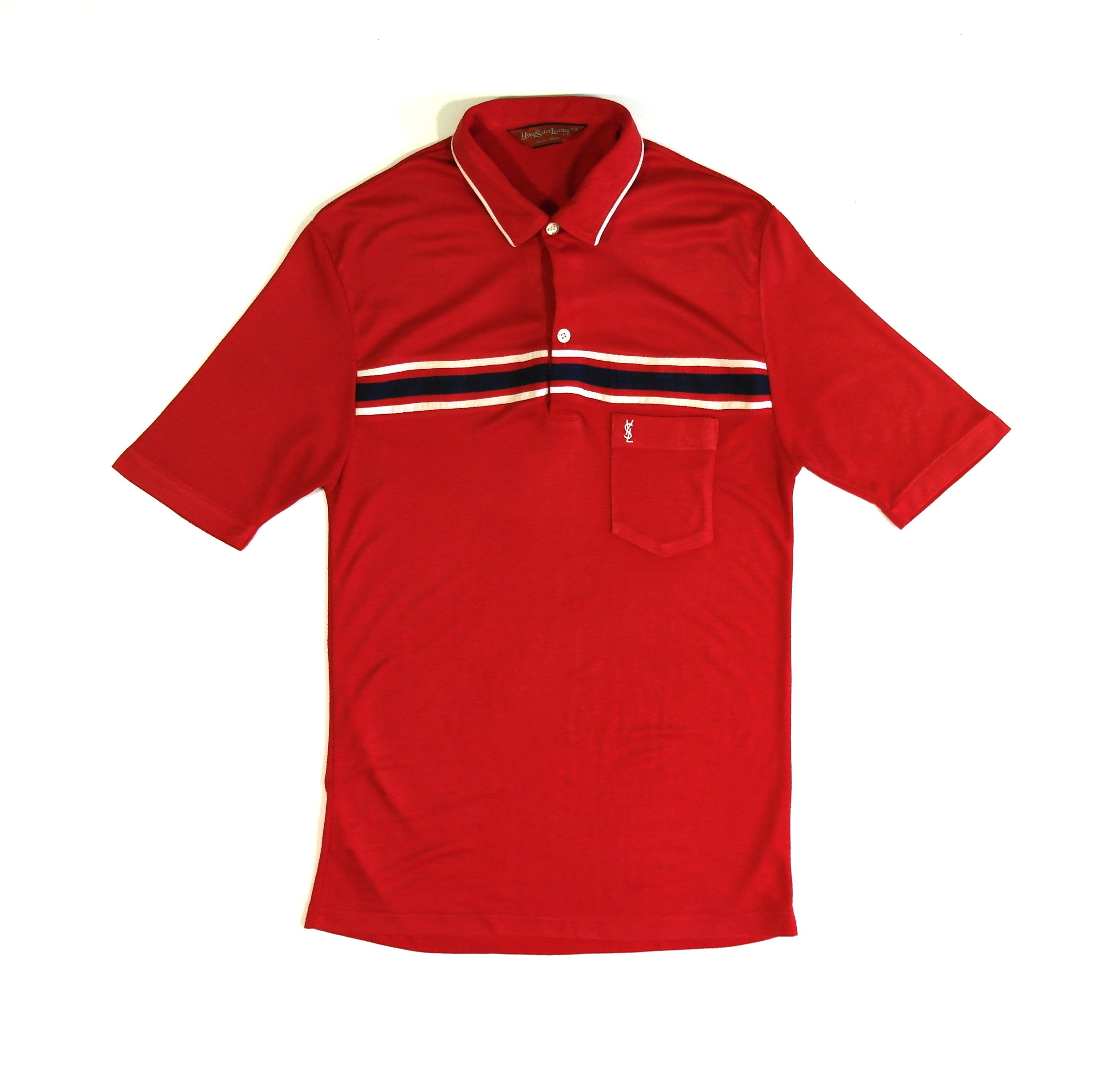 Yves Saint Laurent Yves Saint Laurent YSL Vintage Polo T-Shirt Men's L Red Size US L / EU 52-54 / 3 - 1 Thumbnail