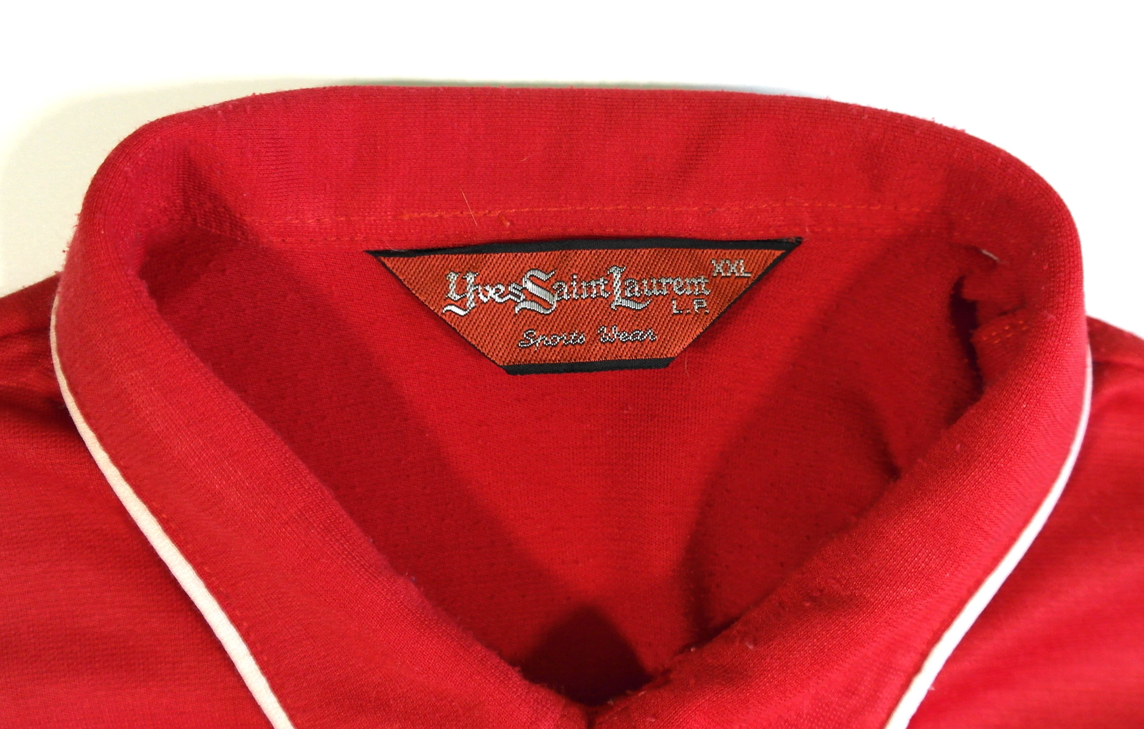 Yves Saint Laurent Yves Saint Laurent YSL Vintage Polo T-Shirt Men's L Red Size US L / EU 52-54 / 3 - 4 Thumbnail