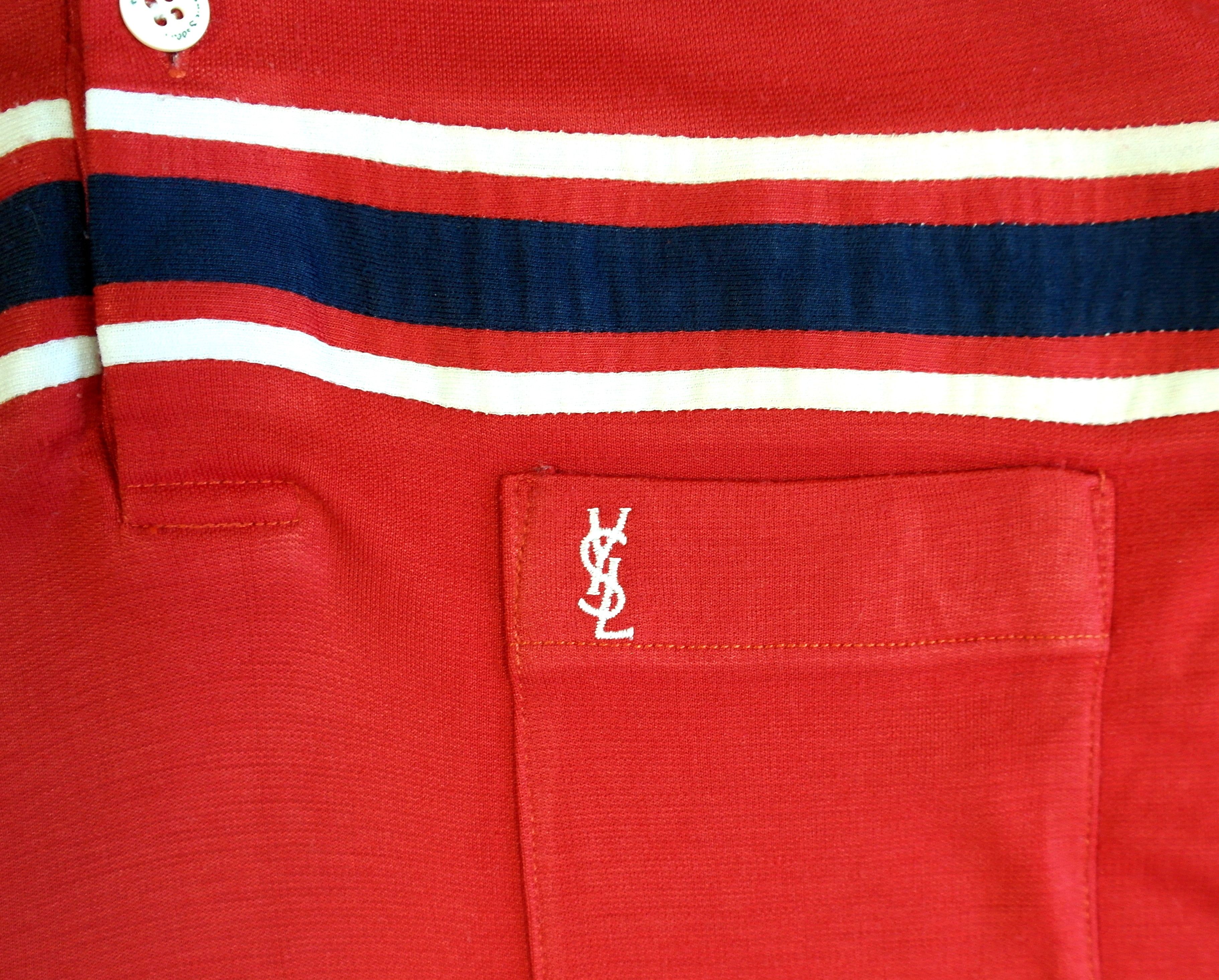 Yves Saint Laurent Yves Saint Laurent YSL Vintage Polo T-Shirt Men's L Red Size US L / EU 52-54 / 3 - 5 Thumbnail
