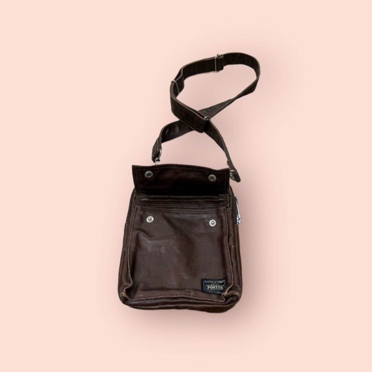 Japanese Brand VINTAGE TRASHED MINI PORTER CROSSBODY SLING MINI Size ONE SIZE - 6 Thumbnail