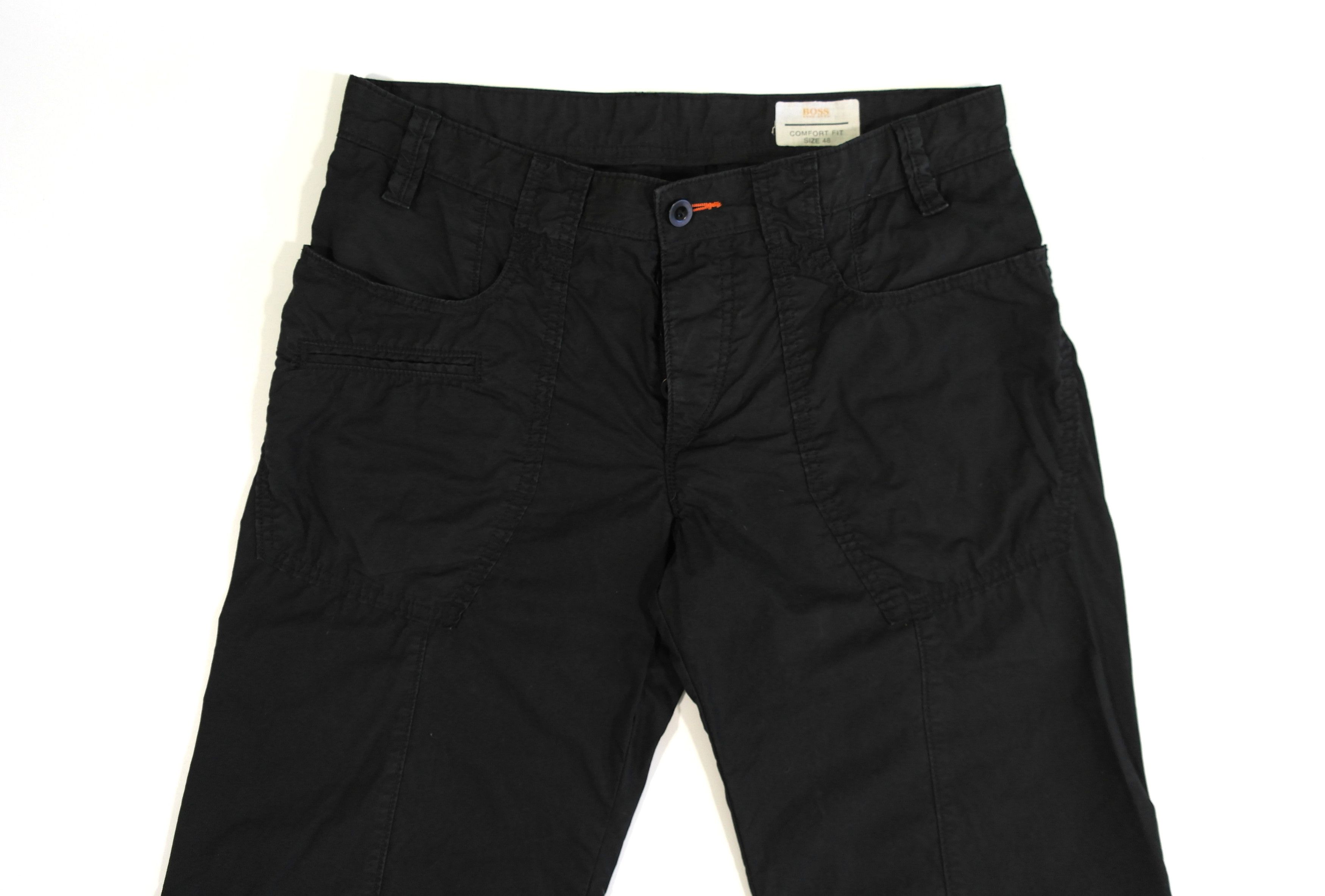 Hugo Boss Hugo Boss Mens Cotton Pants Comfort Fit Size 32 Black Size US 32 / EU 48 - 3 Thumbnail