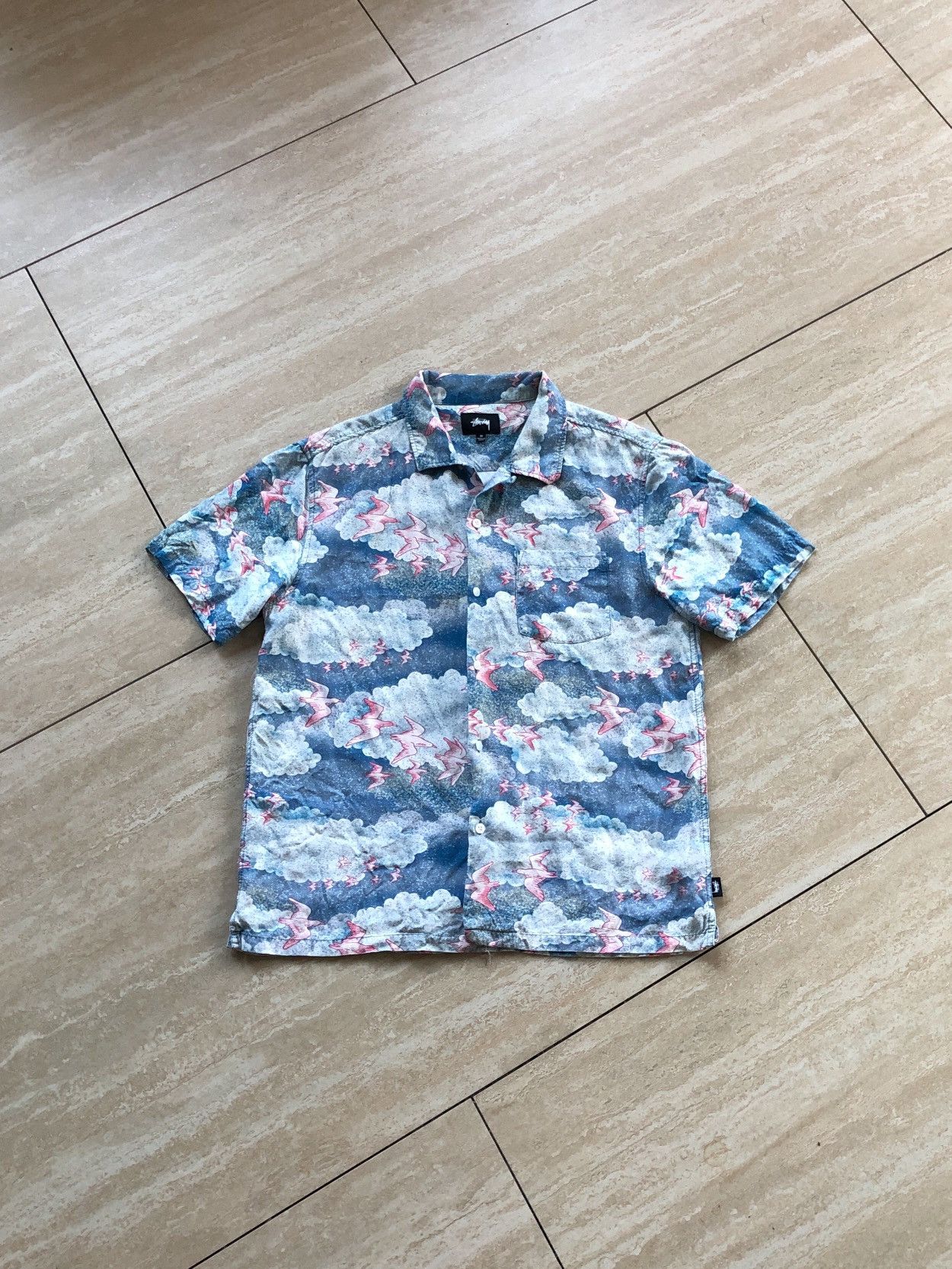 Stussy Stussy Cloud And Birds Shirt | Grailed