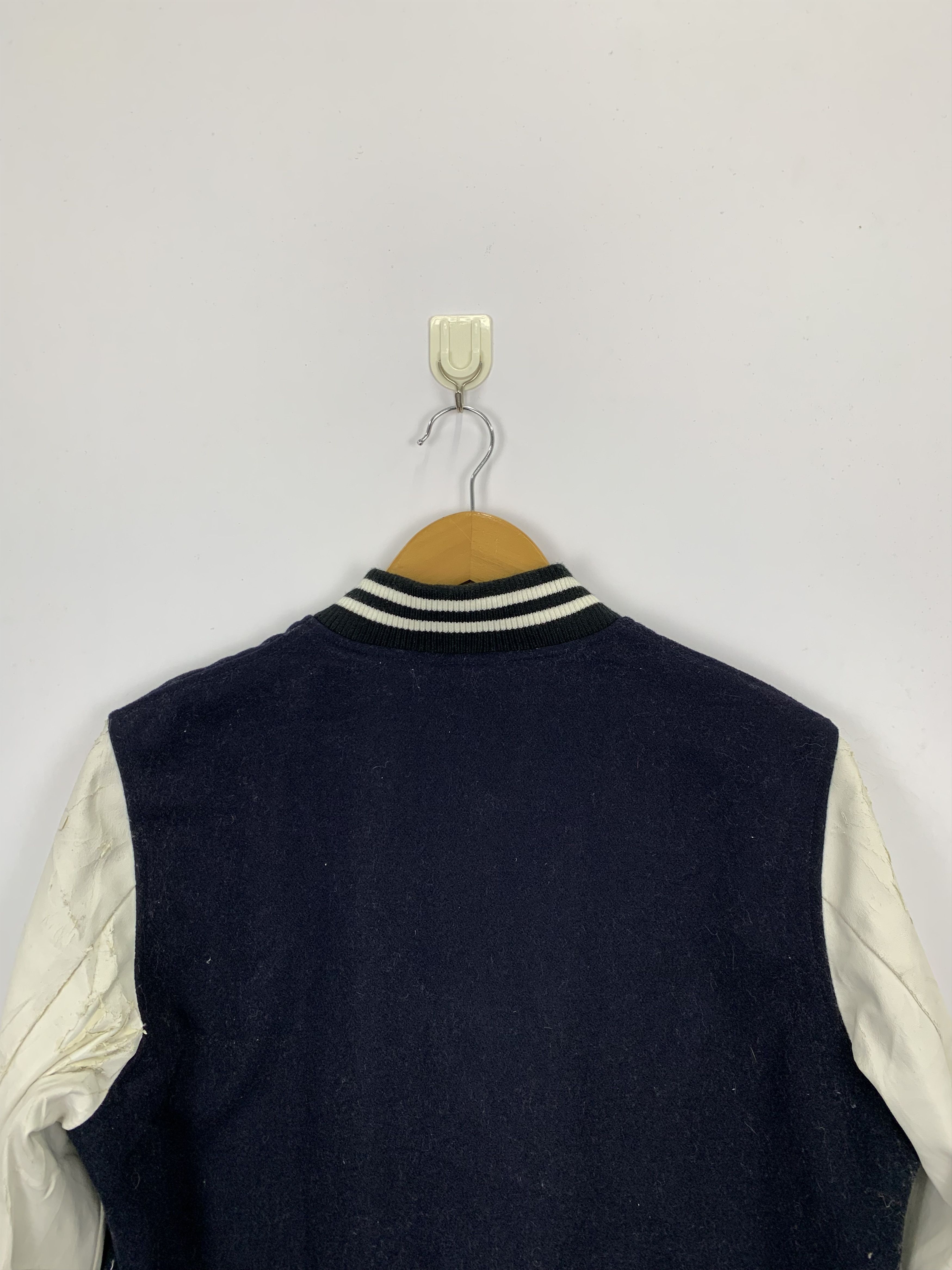 RAGEBLUE Rageblue Synthetic Sleeve Leather Varsity Jacket V0483 Size US L / EU 52-54 / 3 - 10 Thumbnail