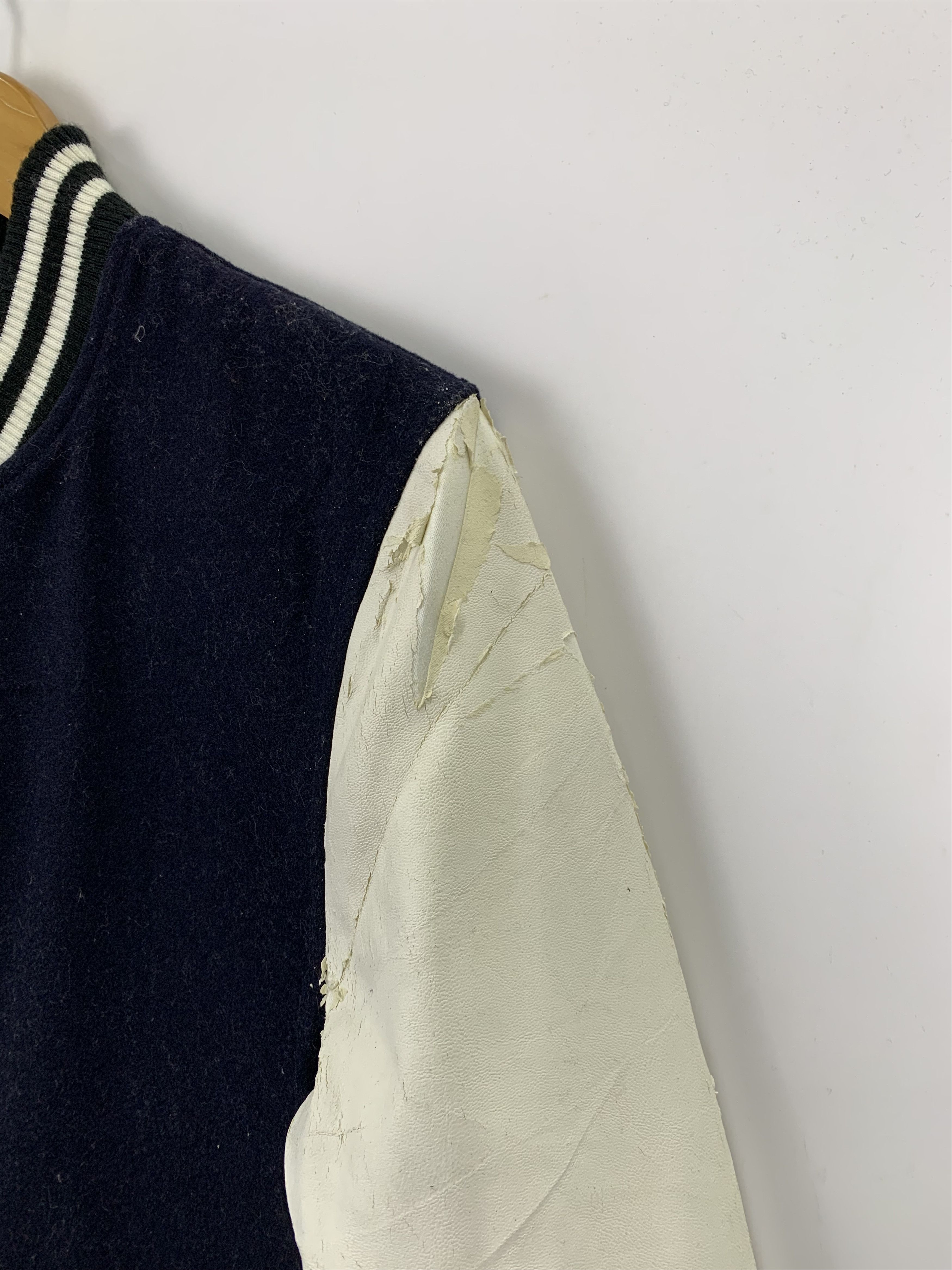 RAGEBLUE Rageblue Synthetic Sleeve Leather Varsity Jacket V0483 Size US L / EU 52-54 / 3 - 5 Thumbnail