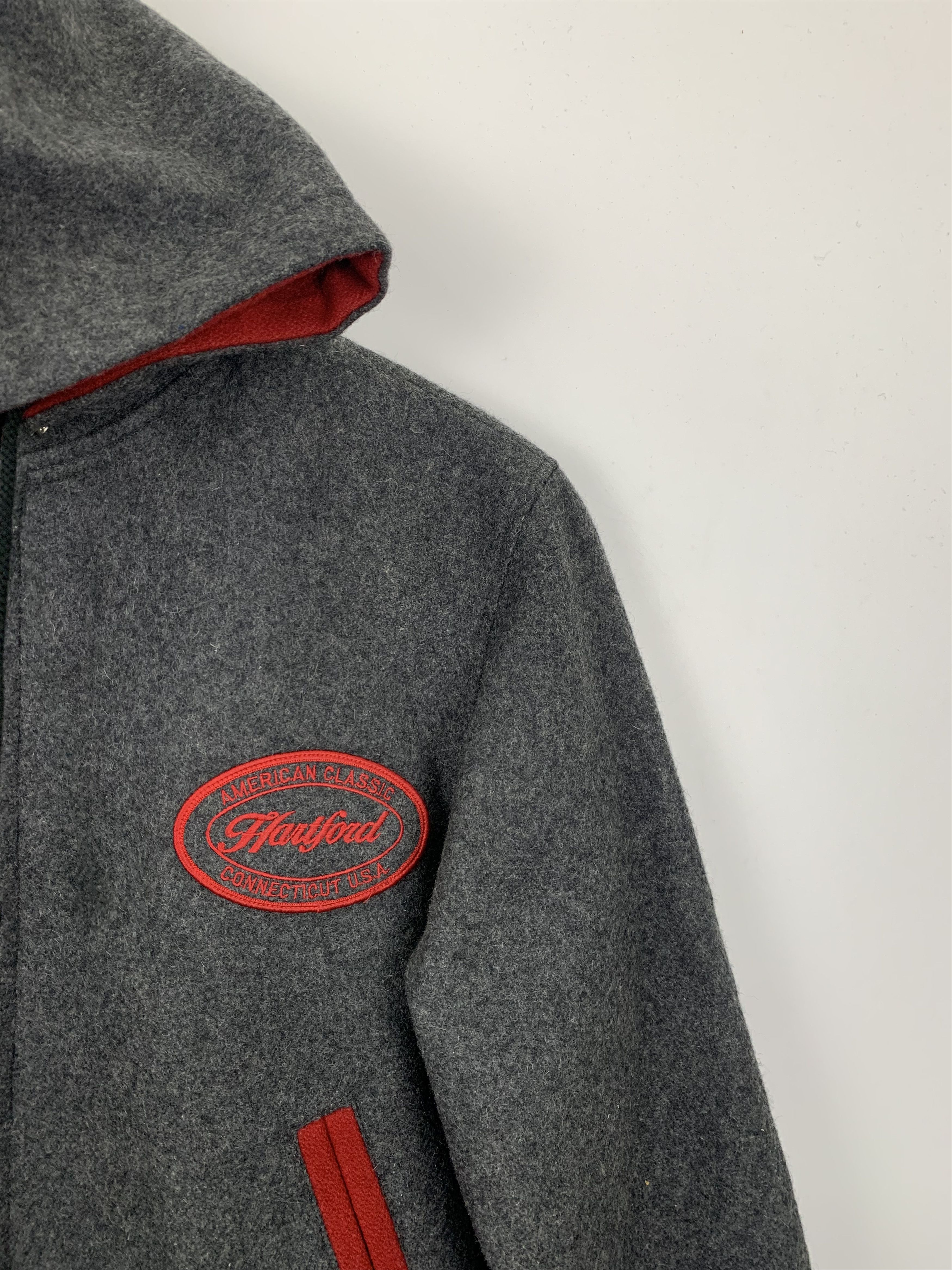Hartford Vintage 90s Hartford Hoodie Wool Varsity Jacket V0489 Size US M / EU 48-50 / 2 - 7 Thumbnail