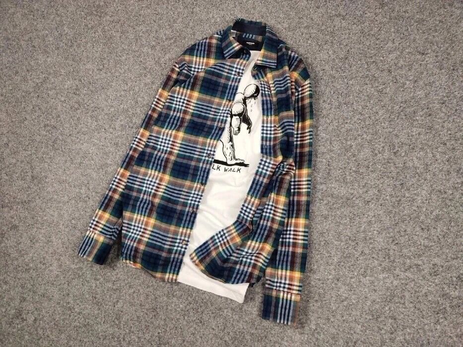Flannel Vintage Flannel Shirt Checkered Travis Scott Style Hype Size US M / EU 48-50 / 2 - 7 Thumbnail