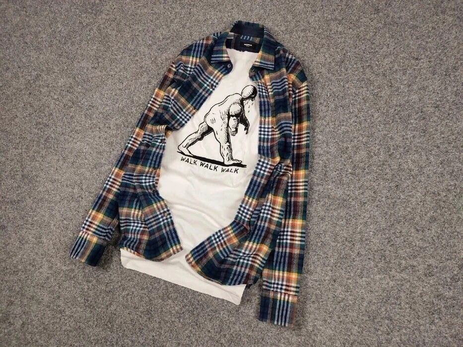 Flannel Vintage Flannel Shirt Checkered Travis Scott Style Hype Size US M / EU 48-50 / 2 - 3 Thumbnail