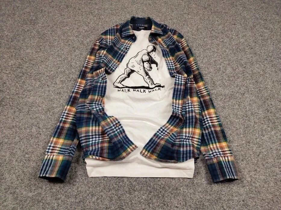 Flannel Vintage Flannel Shirt Checkered Travis Scott Style Hype Size US M / EU 48-50 / 2 - 2 Thumbnail