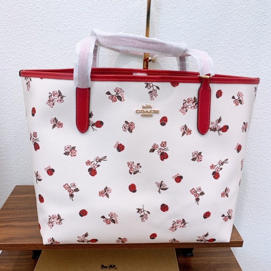 Coach City Tote With Ladybug Floral outlet Print