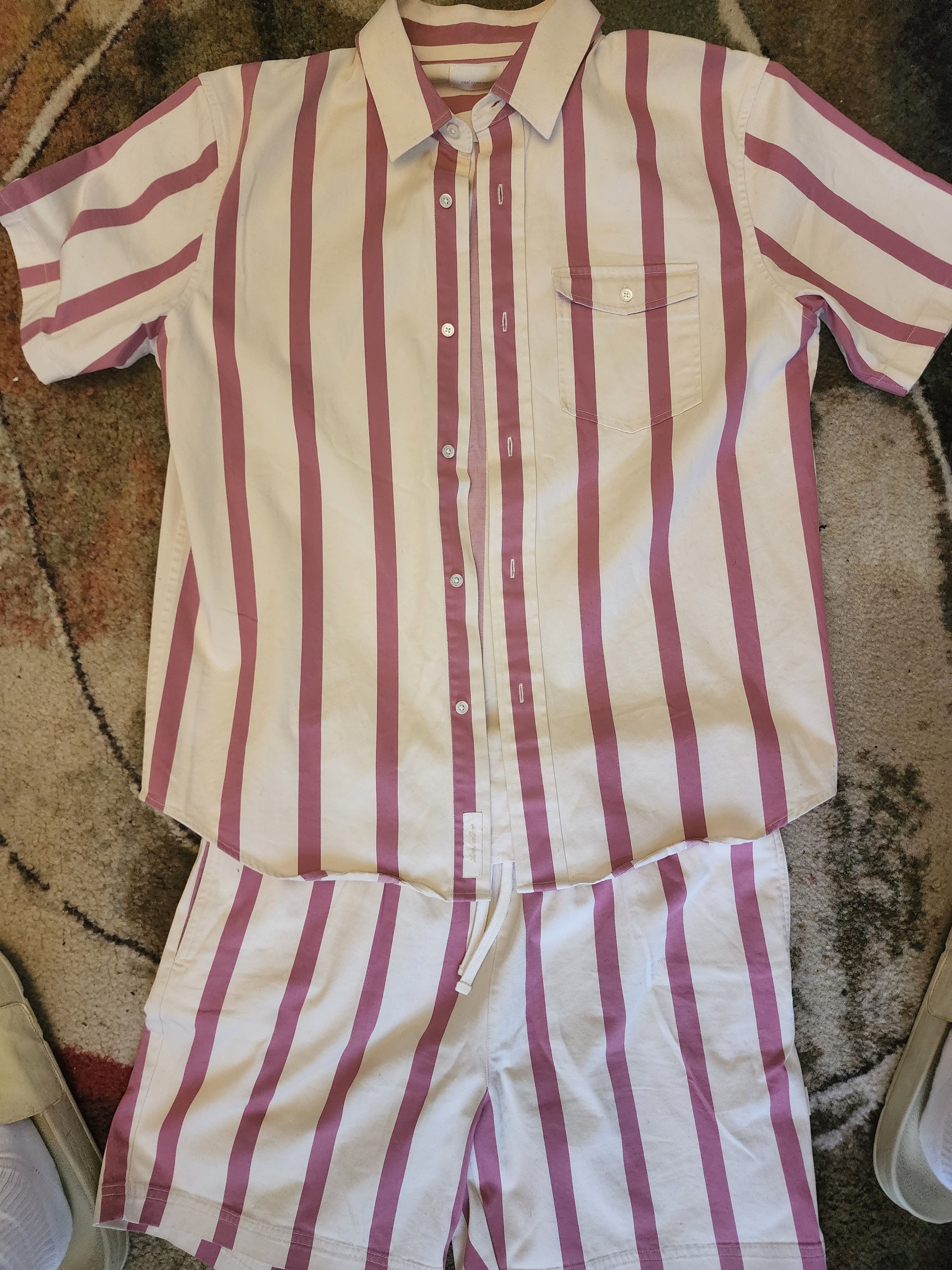 Aime Leon Dore Bold Striped Shirt/Short Outfit Size US L / EU 52-54 / 3 - 1 Thumbnail