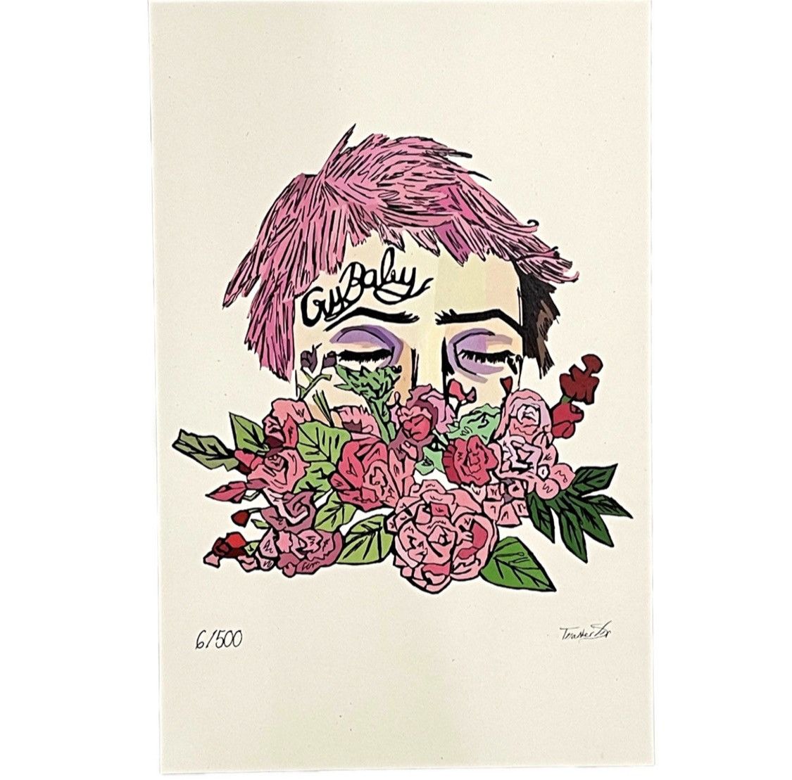 Lil Peep New Lil Peep Roses Signed Print Grailed