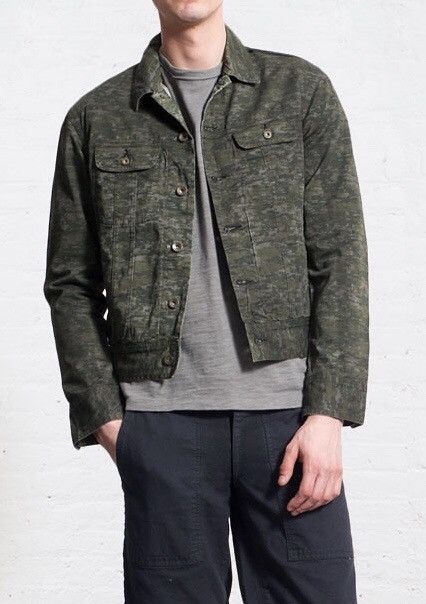 Rag & Bone Digital Camo print twill denim jacket