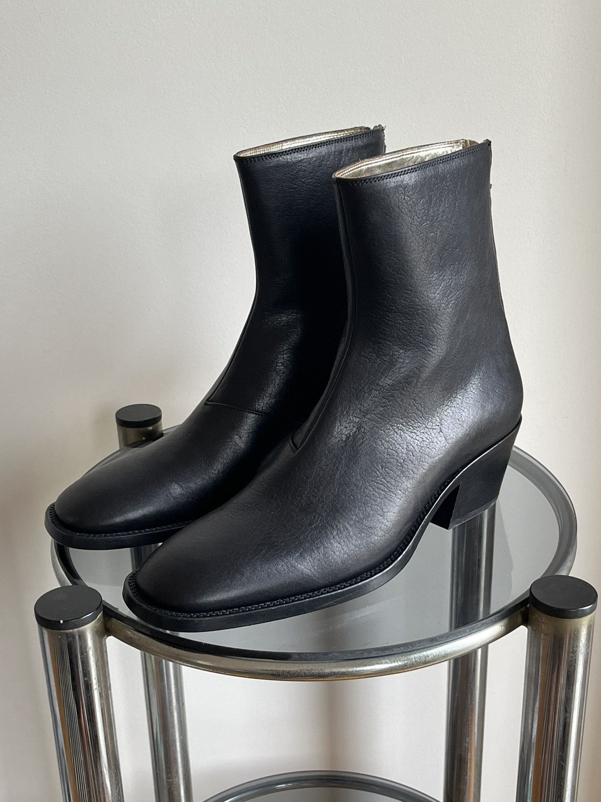 Acne Studios Zip-back Cuban heel boot | Grailed