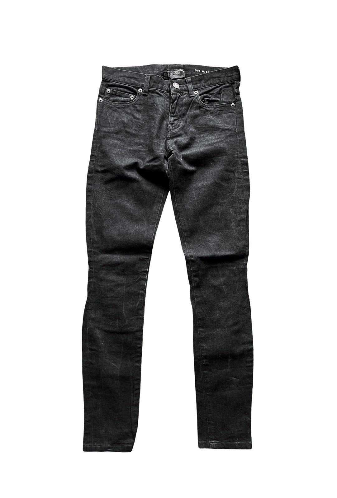 image of Saint Laurent Paris D01 Saint Laurent Black Skinny YSL Denim, Men's (Size 26)