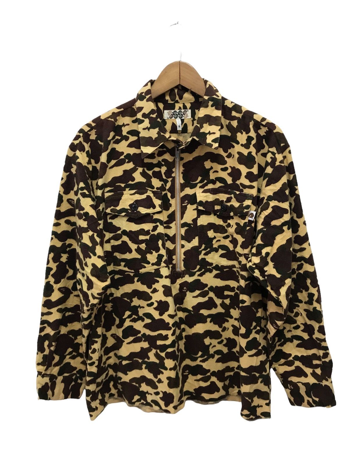 Nigo Bape Camo Half Zipper Pullover fleece jacket Size US M / EU 48-50 / 2 - 1 Thumbnail