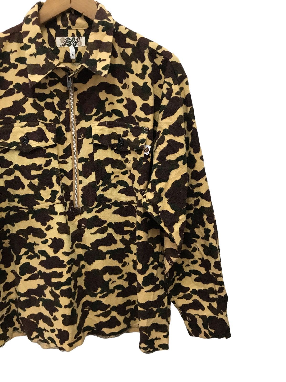 Nigo Bape Camo Half Zipper Pullover fleece jacket Size US M / EU 48-50 / 2 - 3 Thumbnail