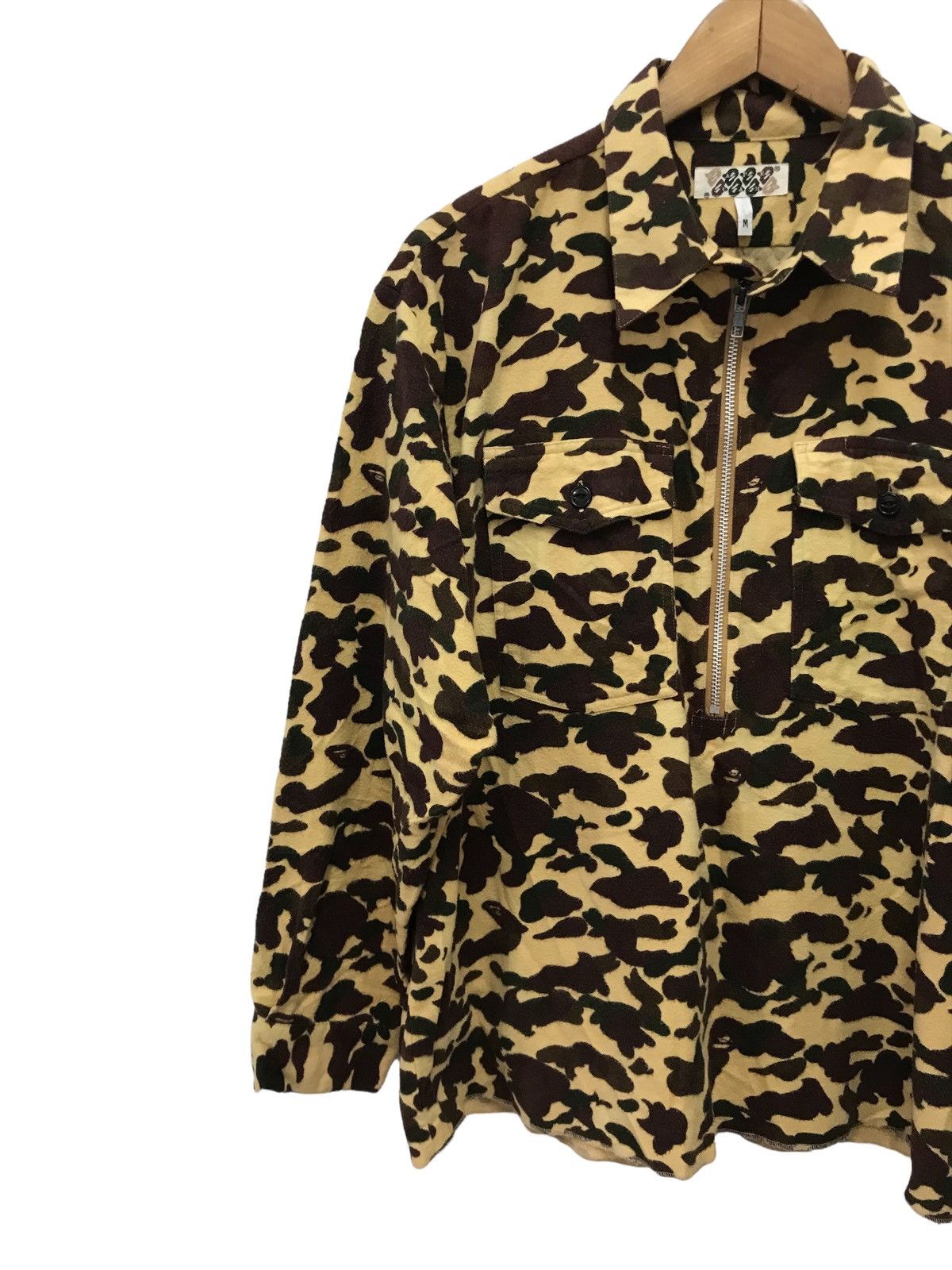 Nigo Bape Camo Half Zipper Pullover fleece jacket Size US M / EU 48-50 / 2 - 2 Thumbnail