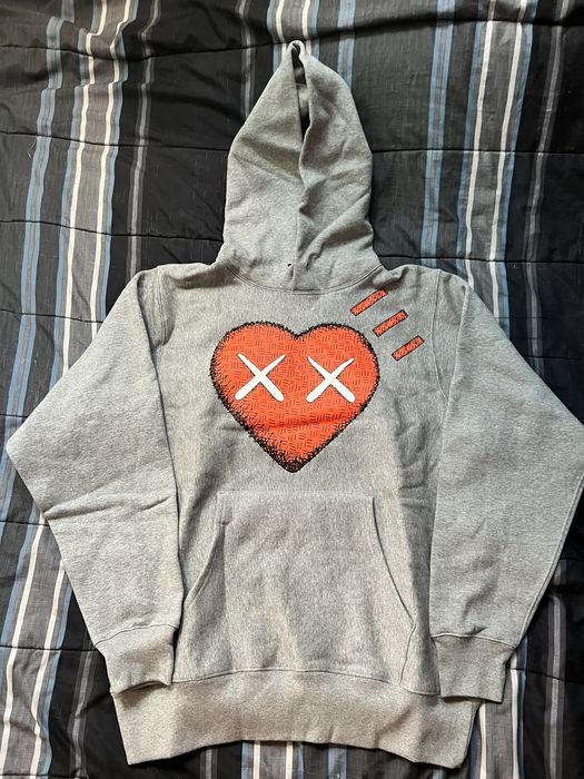 Human Made Human made kaws heart hoodie size large | Grailed